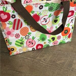 Thirty-One Colorful Apple Print Tote
